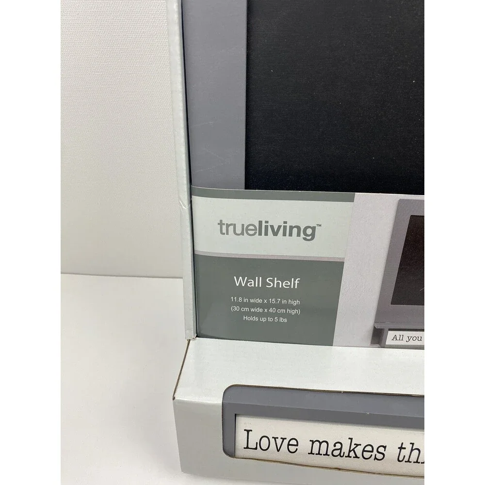 Wooden Wall Shelf Chalkboard 11.8